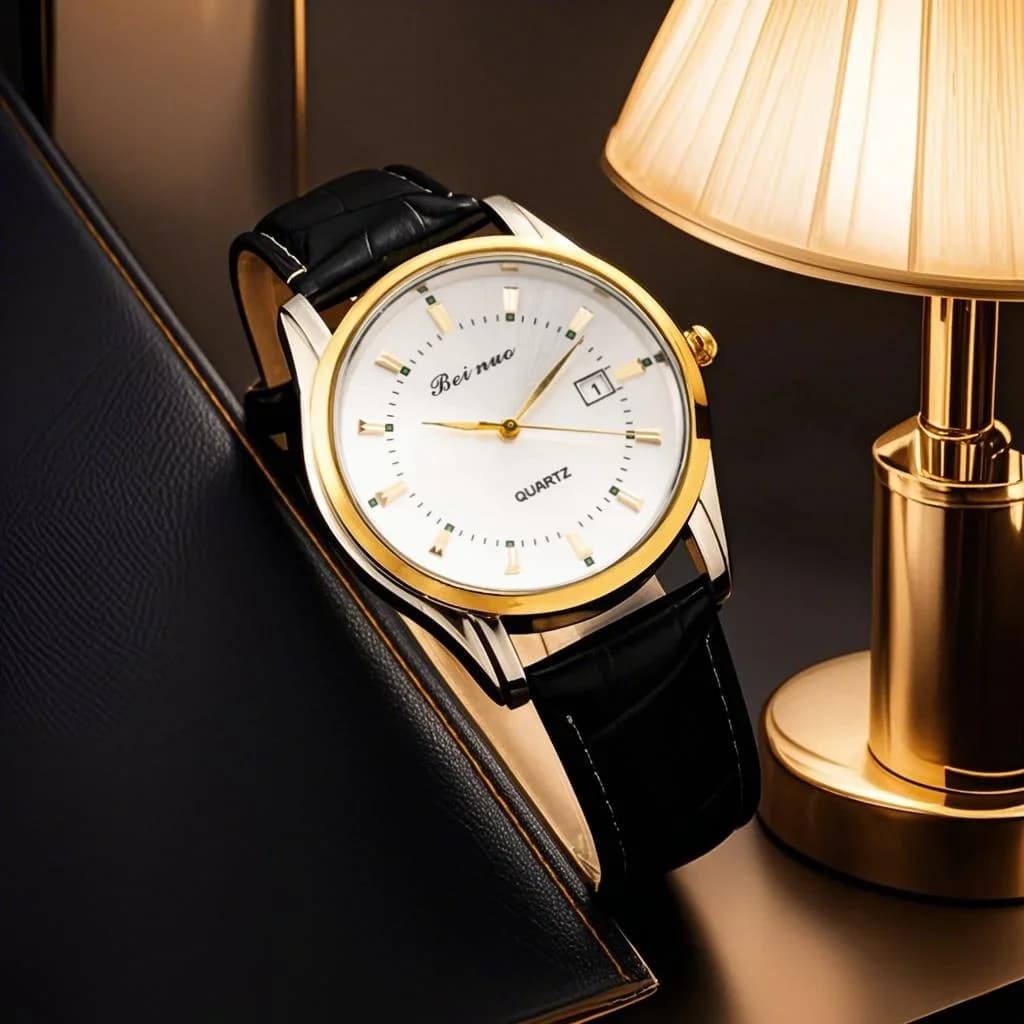 Orologio da uomo al quarzo di lusso Orologio da uomo con cinturino in pelle casual alla moda con calendario Orologio da polso sportivo da uomo d'affari Orologio regalo Reloj