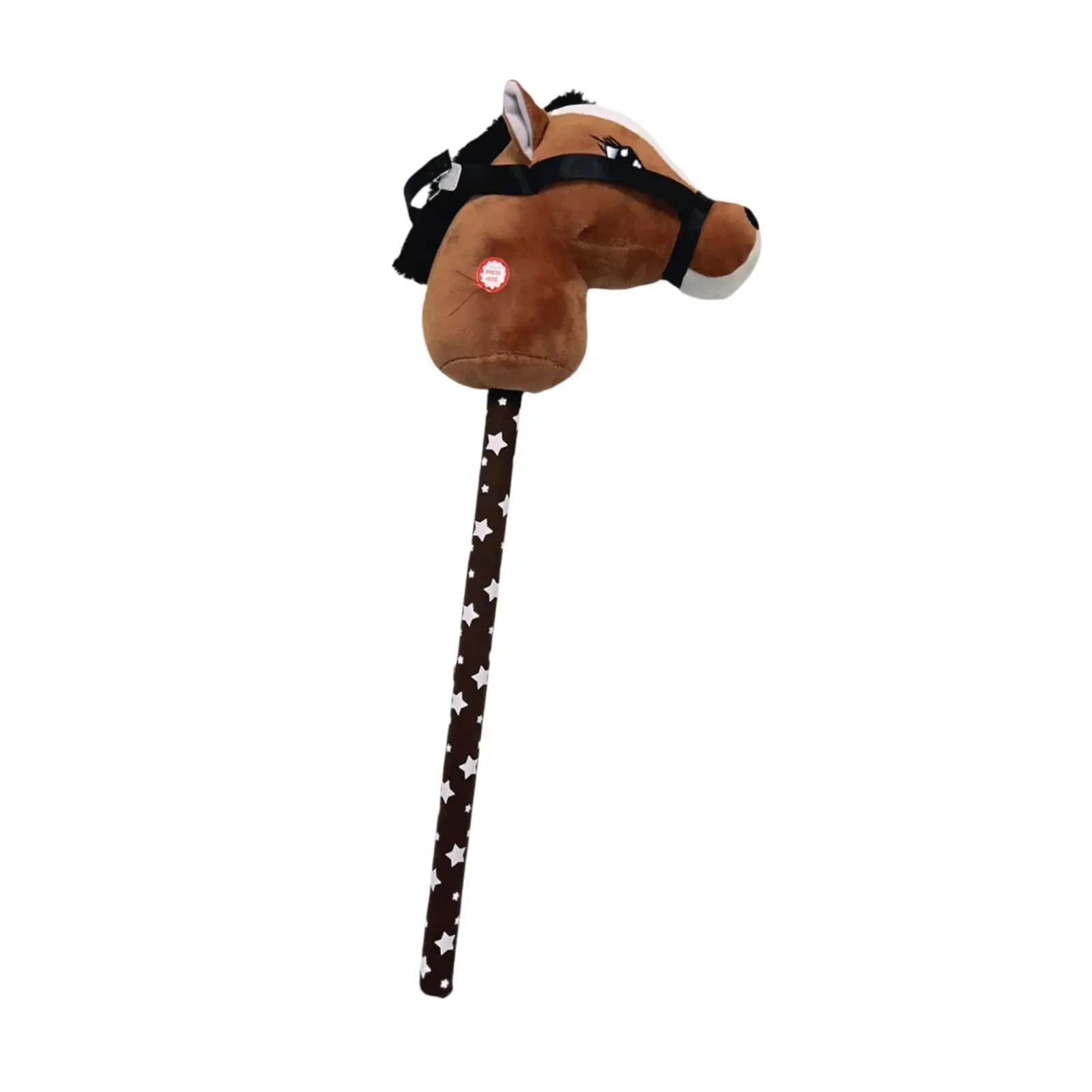 Plush Stick Horse, Plush Animal Head, Pretend Play Plush Horse Riding Stick