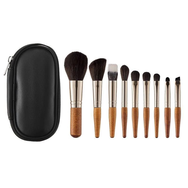 Set di 1/9 mini pennelli da trucco portatili da viaggio, kit di pennelli cosmetici per ombretto, fondotinta, cipria, strumenti di bellezza per il trucco