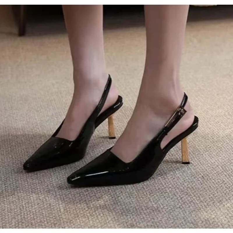 2026 Spring New Band Women Pumps Shoes Fashion Shallow Slip On Slingback Sandals Thin High Heel Dress Sexy Pumps Shoes