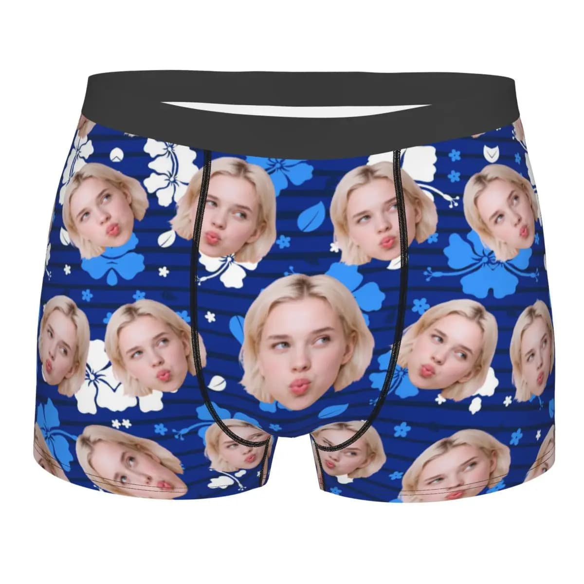 Foto personalizzata per il viso San Valentino Intimo maschile per il marito Boxer dal design personalizzato Mutande traspiranti
