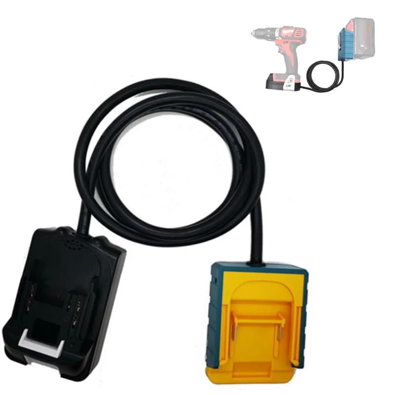 EU plug Battery Extension Cord Tool Suitable for Makita For Bosch For Milwaukee For DeWlt 18v lithium Batteries and tools