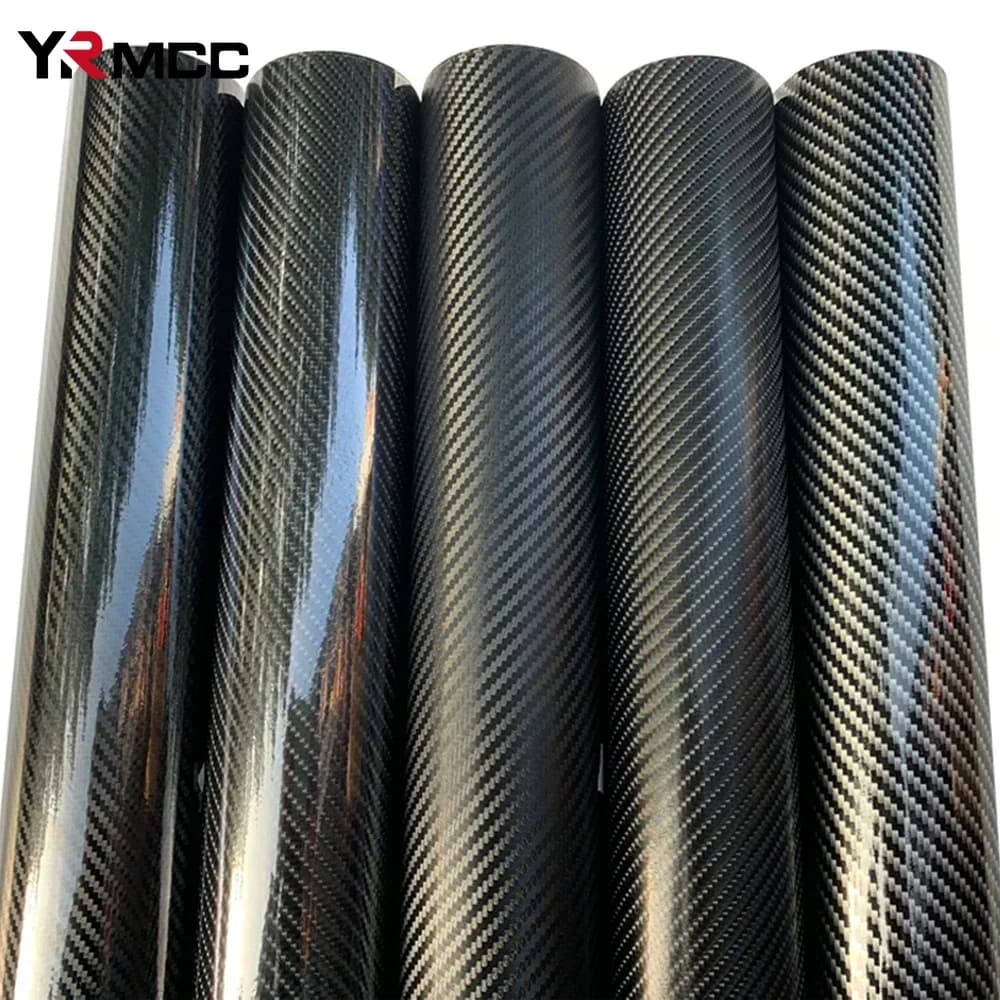50*300 cm 3D 6D Pellicola in vinile in fibra di carbonio Nero opaco Adesivo per auto Foil Wrap Console Computer Laptop Pelle Copertura del telefono Auto moto