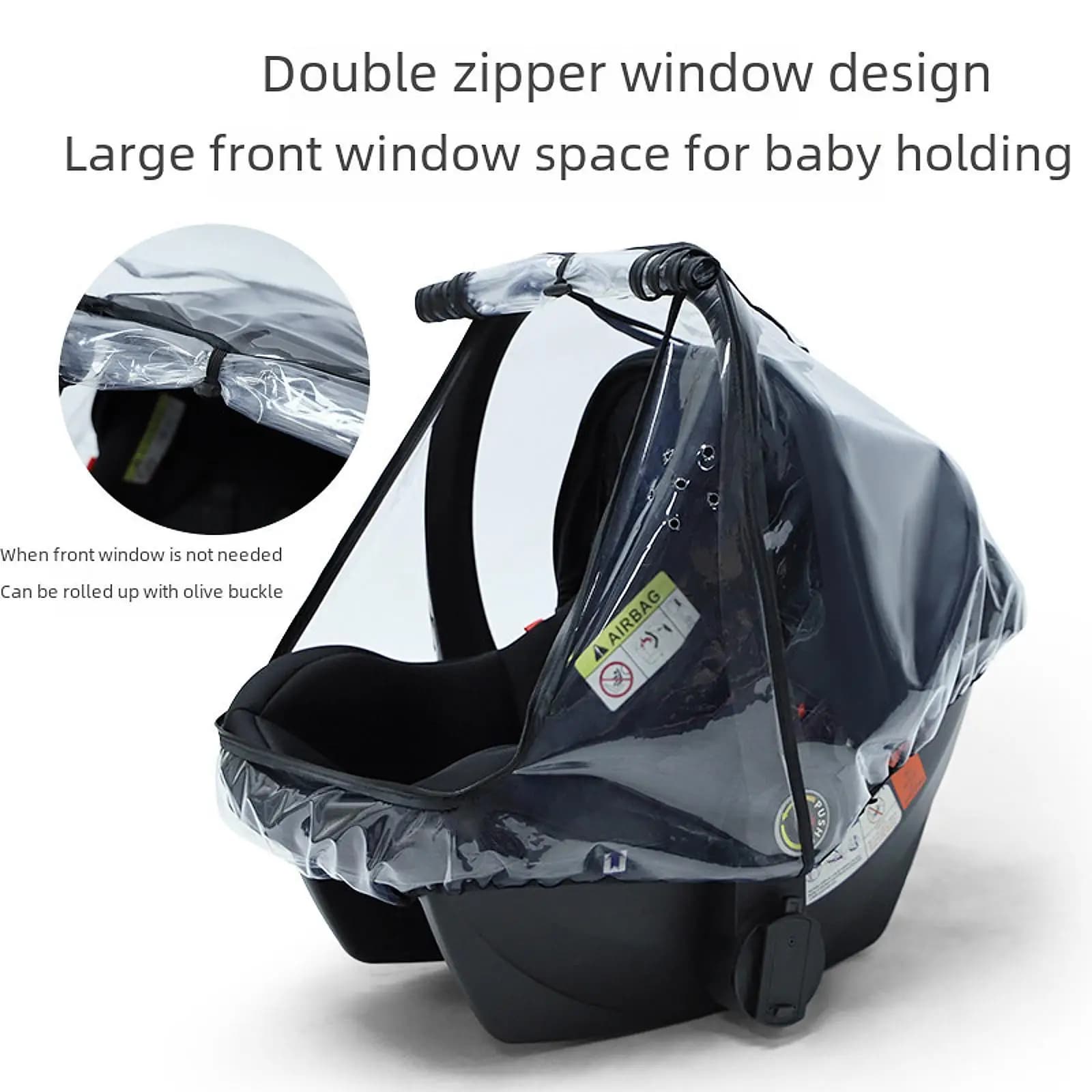 Portable Baby Car Seat Rain Cover EVA Material Universal Car Seat Covers with Ventilation for Outdoor Infant Protection