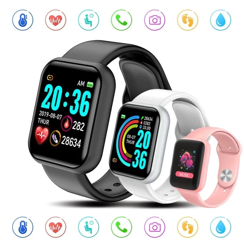 Sports Bluetooth Smart Watches Color Screen Waterproof Fitness Bracelet with Health Blood Pressure Heart Rate Monitoring