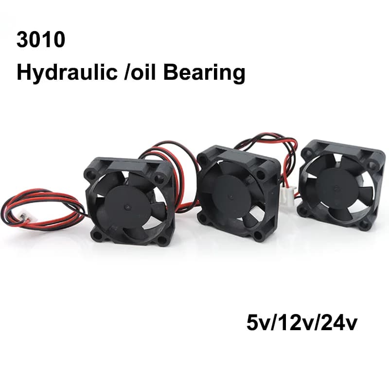3cm DC 5V 12V 24V 3010 30MM 30*30*10MM ventola di raffreddamento ventola per stampante 3D ventola per scheda grafica manicotto dell'olio cuscinetto idraulico cavo a 2pin L1