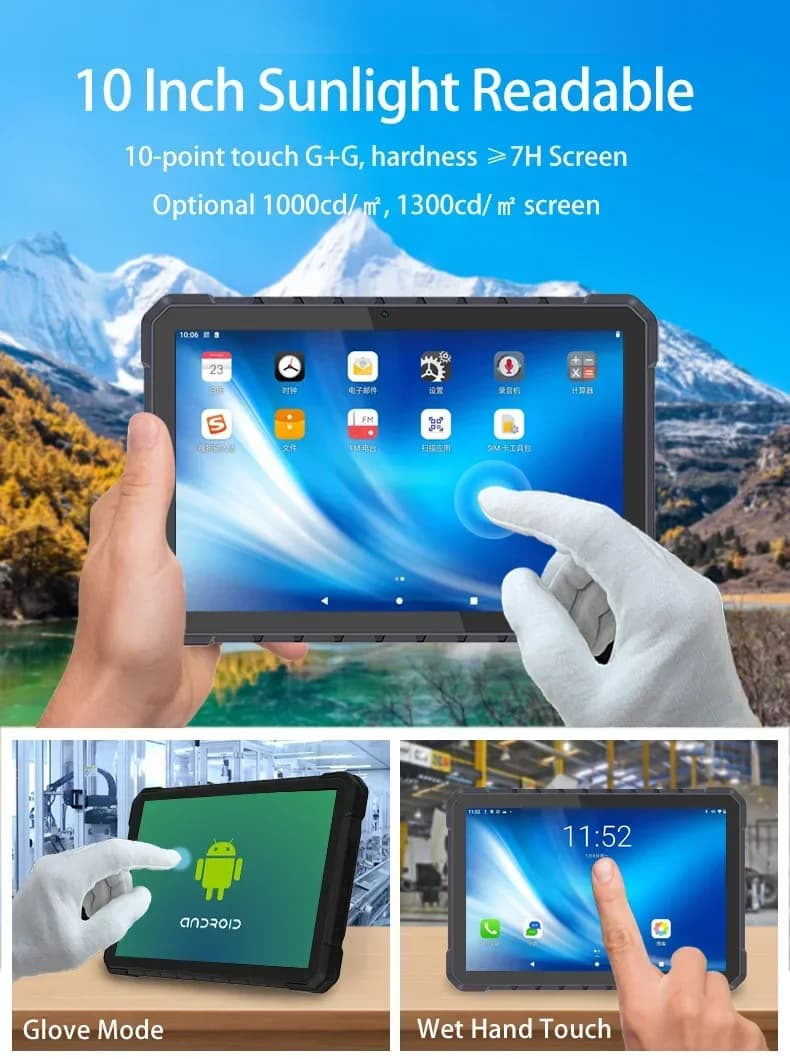 DISPONIBILE CENAVA A18ST Tablet Rugged Industriale Android 13, Impermeabile IP68, Mtk8781, 8G+128Gb, NFC, Wifi, GPS, Lettore Schede ID, UHF, Beidou