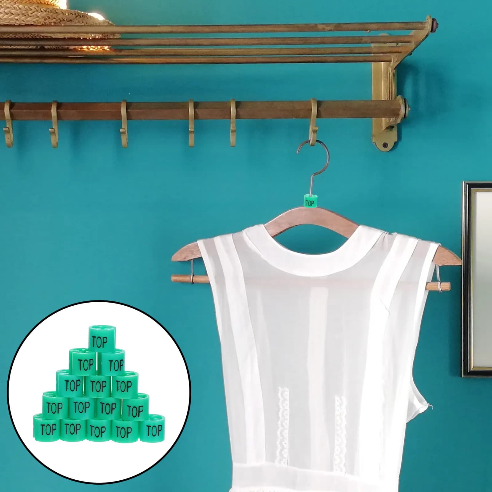 100 Pieces Clips for Dresses, Transparent Plastic Circular Markers for Organization Displays in Clothing Stores