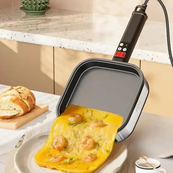Breakfast pan Small electric frying pan new model Non-stick Household new Plug-in barbecue special baking pan