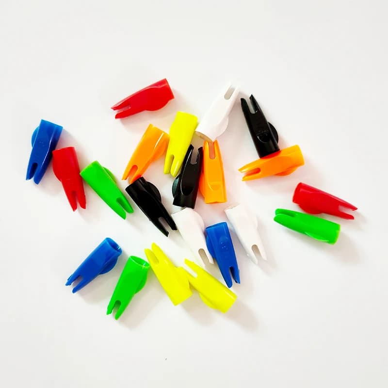 50/100 Pz 11/32 Freccia In Legno Nock Knocchi di Plastica 8mm Esterno Knocchi Tiro Con Arco Sport All'aria Aperta Caccia