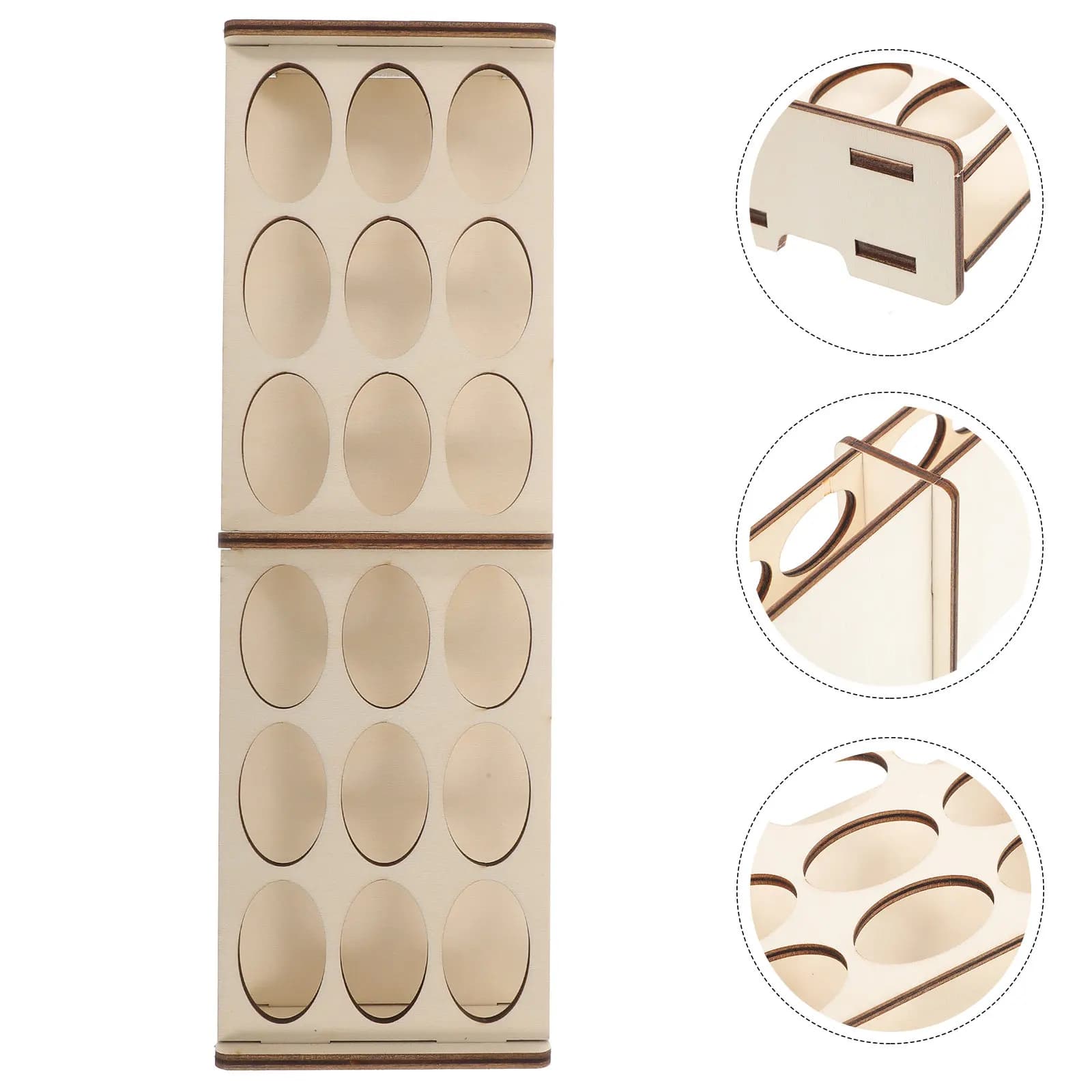 Wooden Paint Storage Rack Organizer for Acrylic Watercolor Pigment Ink Bottles Brushes DIY Art Supplies Home School Studio