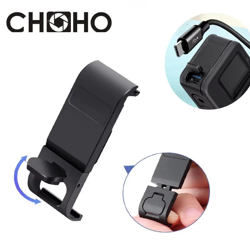 Per GoPro 9 10 11 12 13 Coperchio laterale in alluminio Coperchio batteria di ricambio ricaricabile in lega Coperchio porta per Go Pro Hero13 Accessori