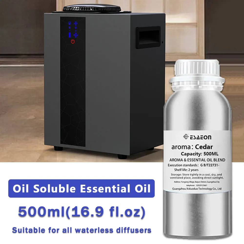 ESAEON 500ml (16.9 fl.oz) Oli Essenziali di Cedro/Pino/Sheraton - Olio Profumato per Diffusore, per Macchina per Aromaterapia