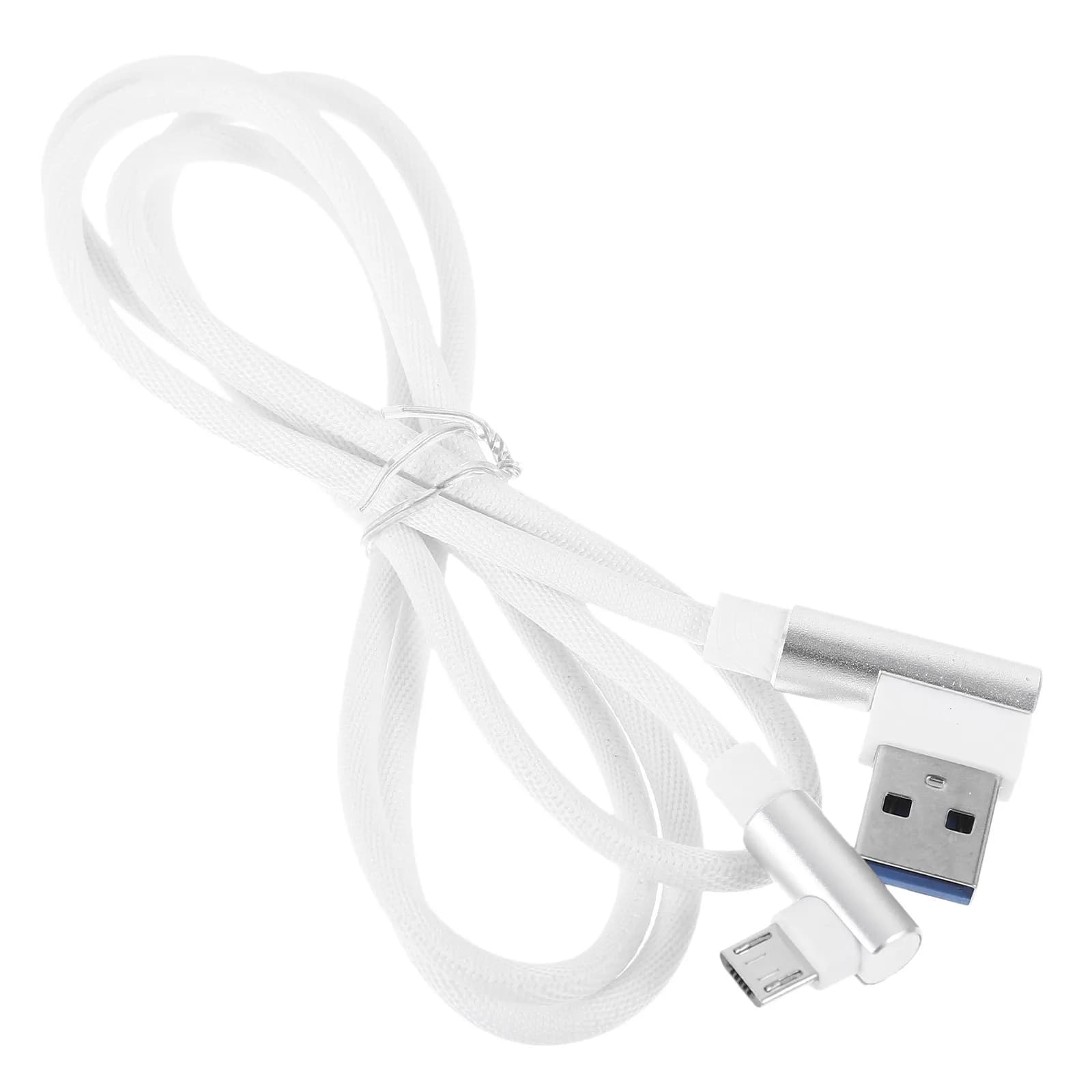 Cavo Micro USB 1M Intrecciato con Connettore a L, Ricarica Rapida e Sincronizzazione Dati per Telefoni Universali