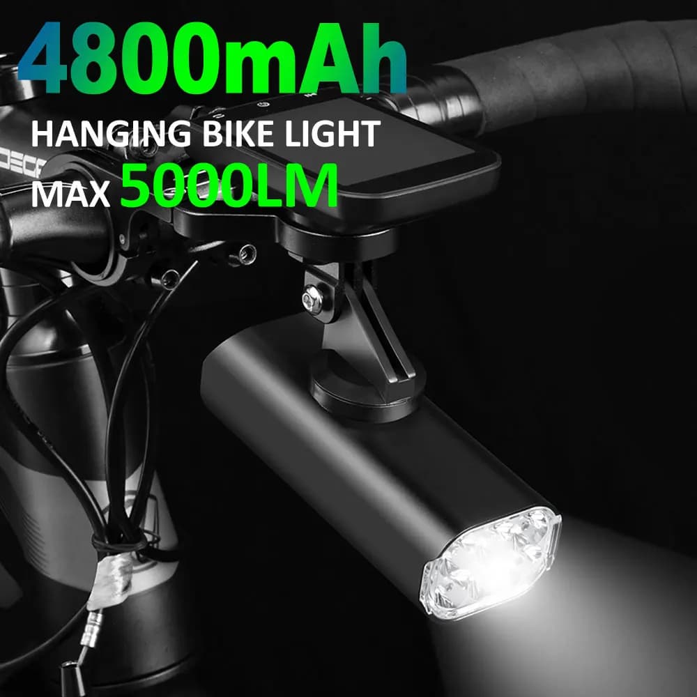 NEWBOLER 5000LM Induttivo Intelligente Luce Della Bici MTB Lampada Frontale USB Ricaricabile 6 LED 4800mAh Luce Della Bicicletta Faro Impermeabile