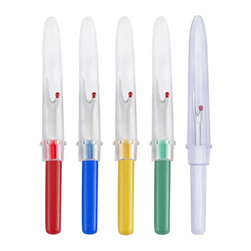 5 pezzi manico in plastica taglierina per filo artigianale scarificatore di cucitura punture unpicker strumento manuale aghi accessori per cucire artistico