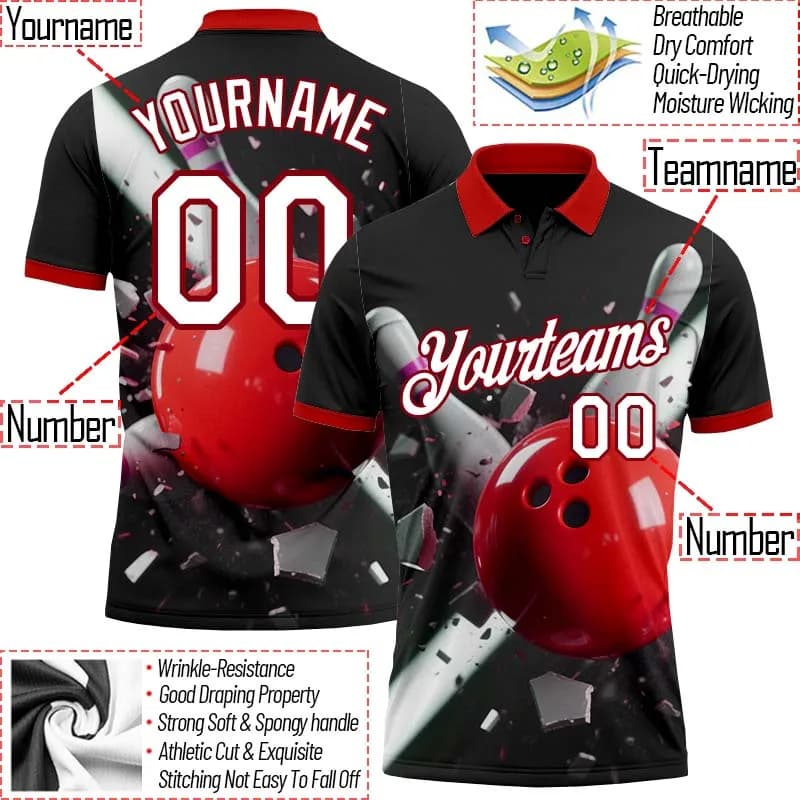 Camicie estive da donna e da uomo, polo da bowling personalizzate, camicie da golf con stampa 3D, personalizza il tuo nome, numero, nome della squadra
