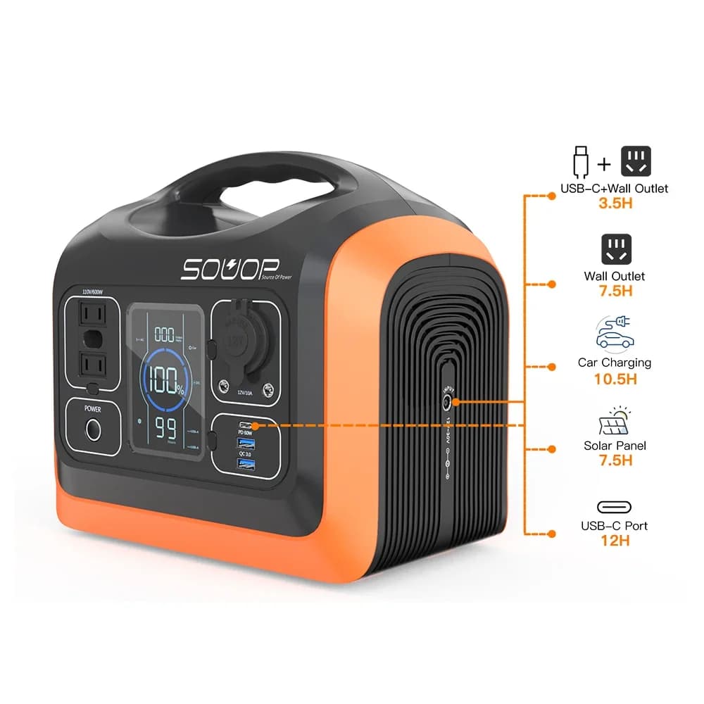 nuova centrale elettrica LifePo4 da 1200 W generatore solare campeggio sistema di accumulo di energia portatile pesca RV UPS all'aperto con pannello solare