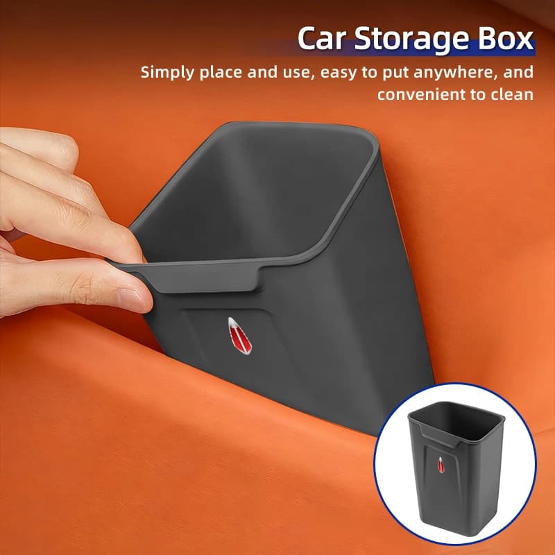 1/2PCS Car Door Trash Bin Organizer Bucket Silicone Garbage Storage Box For Hongqi EHS9 H5 H6 H7 H9 E-QM5 HS3 HS5