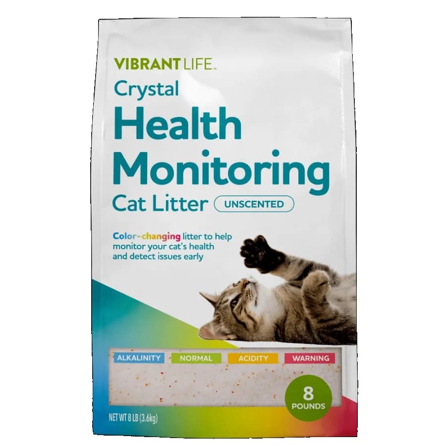 Crystal Health Monitoring Cat Litter, Unscented, 8 lb Bag