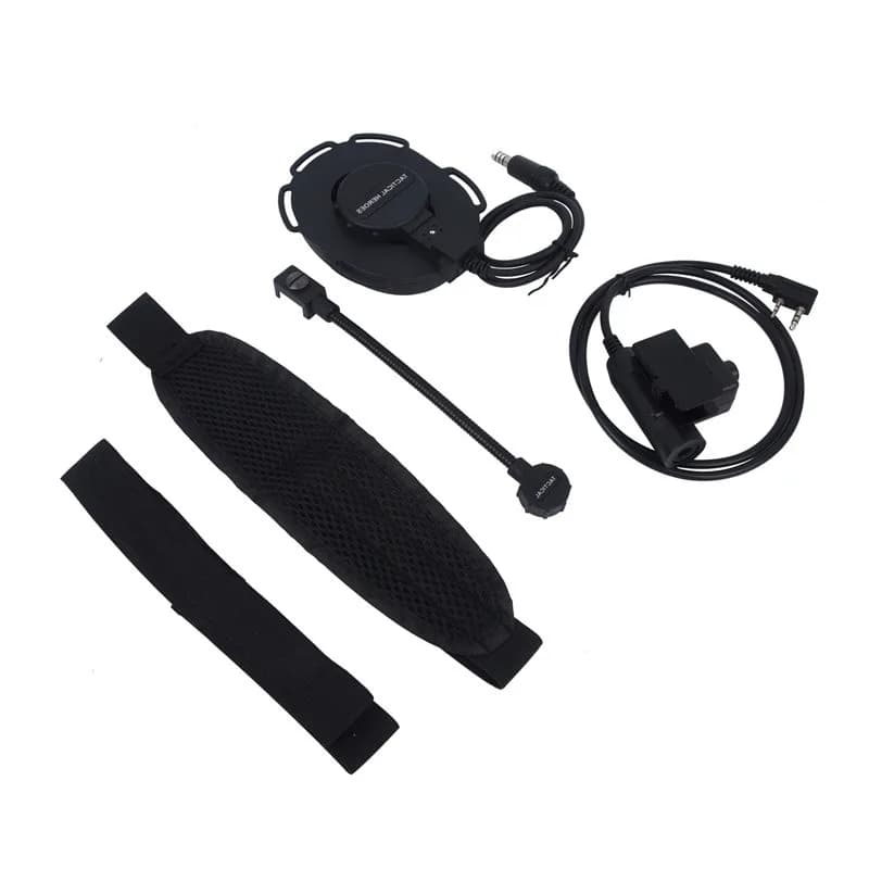 Cuffie walkie-talkie con paraorecchie tattico, microfono PTT U94, 2 pin per RT22, RT21, H-777, Baofeng UV-5R, 888S, walkie-talkie, 2 vie