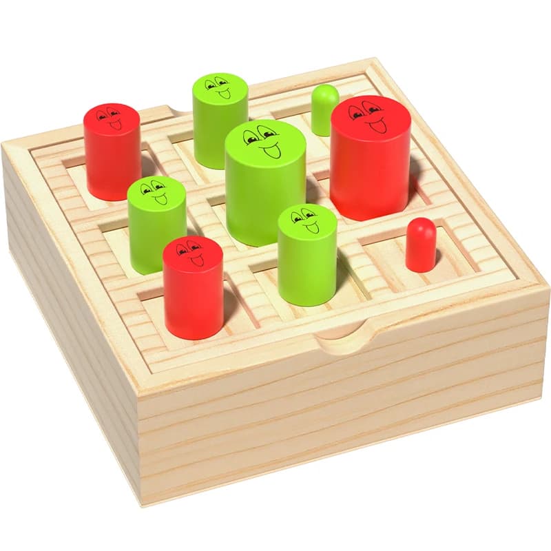 2 in 1 Gioco da tavolo per bambini Popolare Tic-Tac-toe Singolo nobile Scacchi Giocattoli in legno Bambini Divertenti Scacchi Educazione della prima infanzia