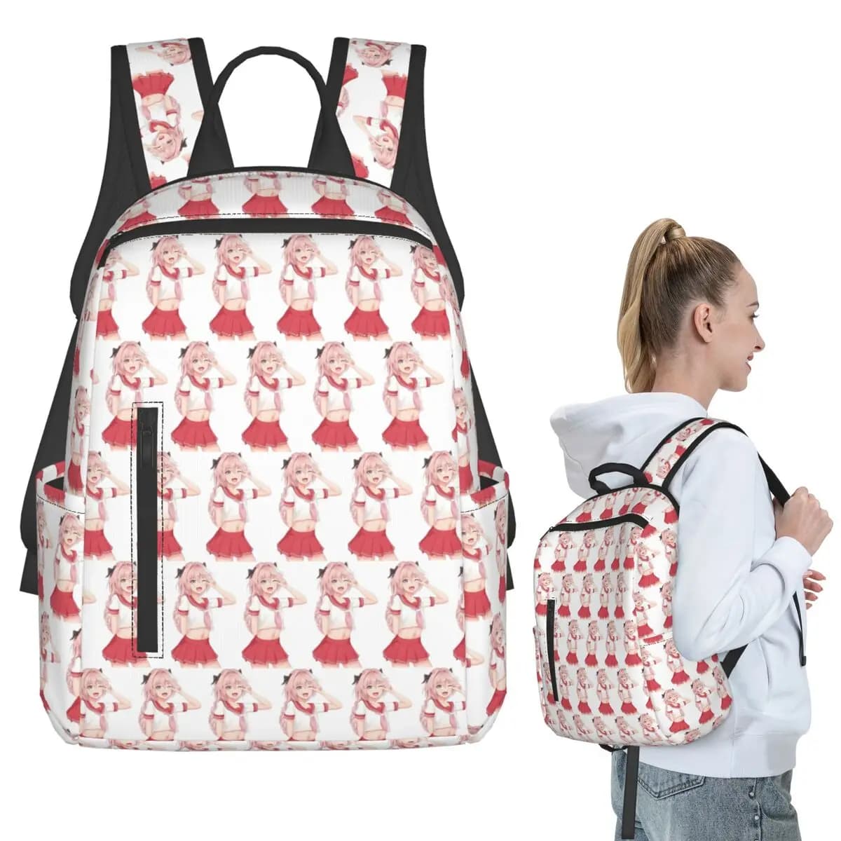 FateGrand Order Fatestay Night Astolfo Zaino per studenti Borsa per libri Borsa per la scuola per bambini Borse a tracolla per computer Ragazzi Ragazze
