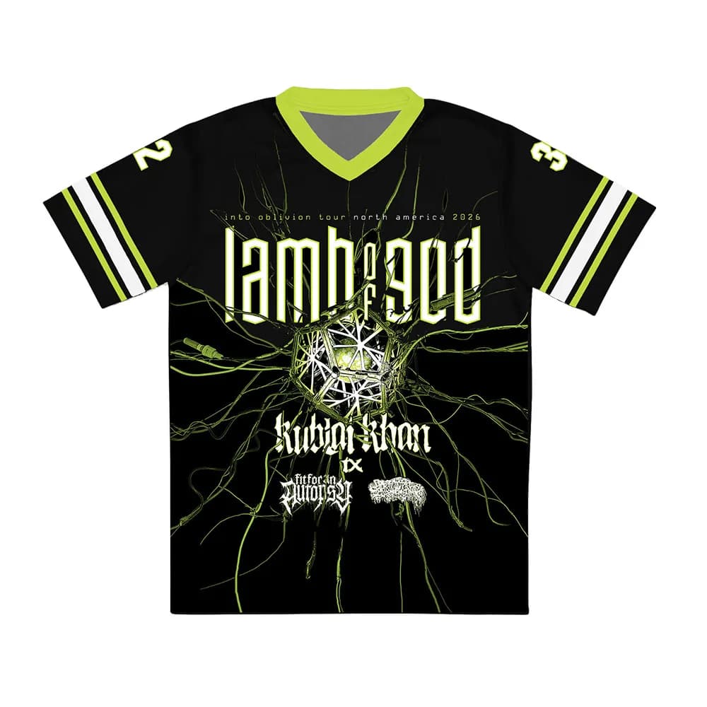 Maglietta LAMB OF GOD Into Oblivion Tour 2026, Manica Corta, Collo a V, Unisex, Stampa 3D, T-shirt Heavy Metal Rock Band