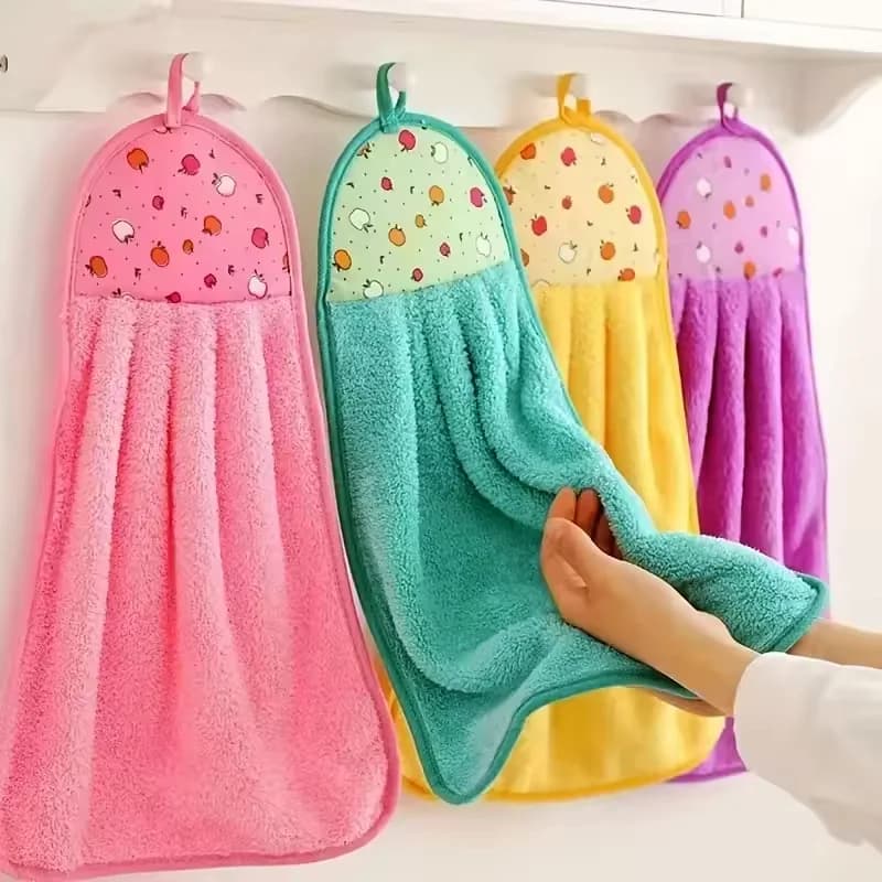 Set di 7 Piccoli Asciugamani per Cucina e Bagno in Velluto Corallo, Morbidi, ad Asciugatura Rapida, Assorbenti, per Pulizia Domestica e Sauna