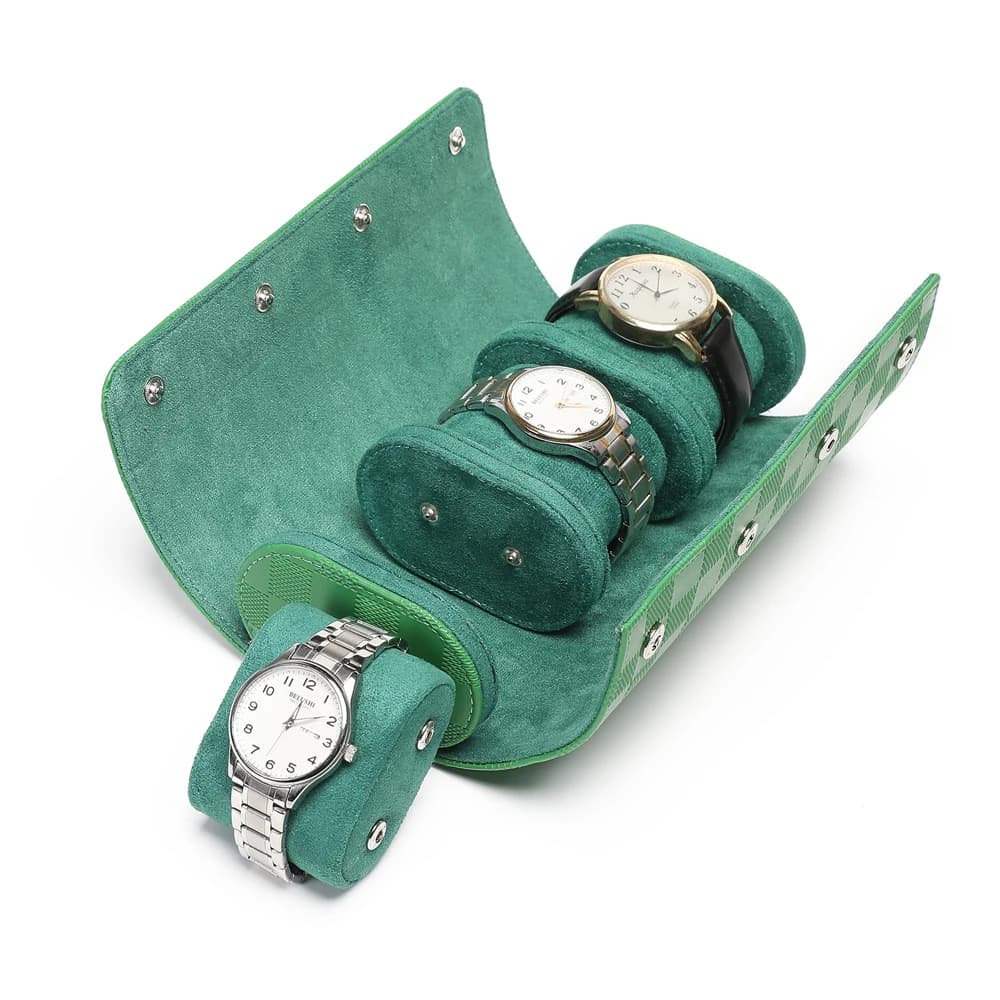Luxury Leather Watch Roll Gift Box 1 2 3 Slots Genuine Leather Watch Storage Travel Case Watch Pouch Holder for Men Women