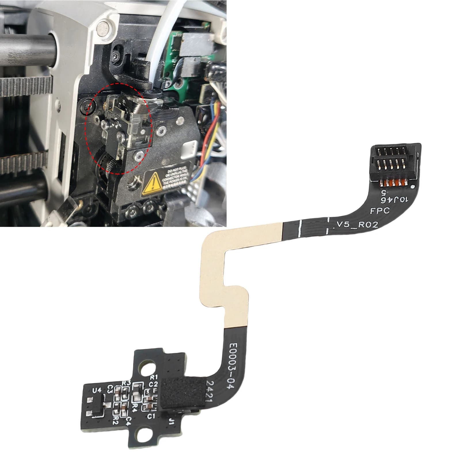 Sensore di filamento estrusore Hotend scheda interruttore Hall stampante 3D con cavo FPC a nastro per stampante 3D serie BambuLab P1P P1S