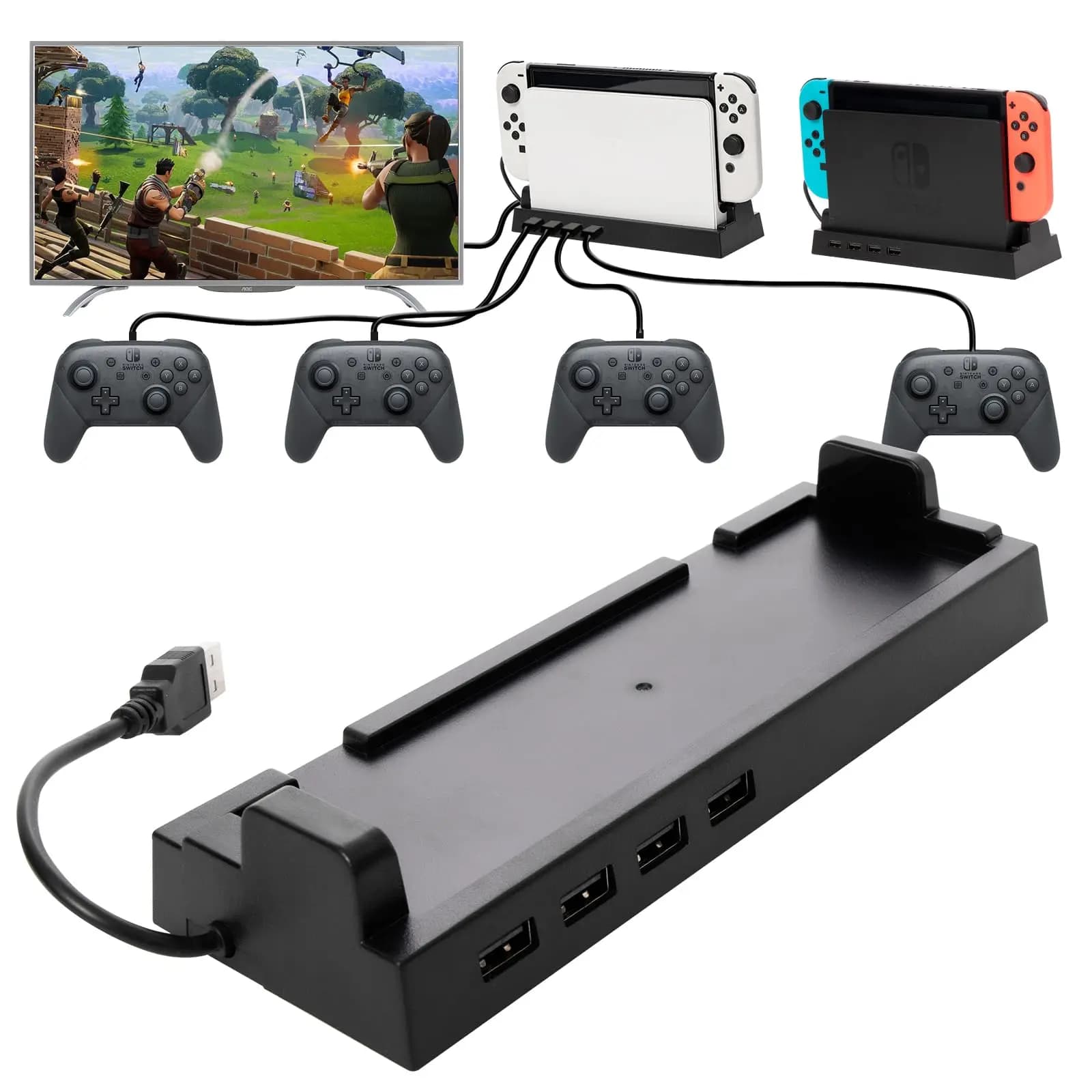 Hub di espansione USB per console di gioco, base docking station USB