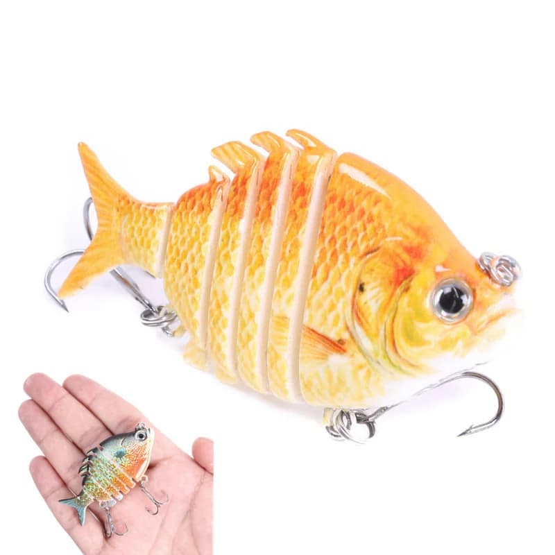 Esca Bionica di Pesca 6,35cm 9,3g, Esca Artificial Multi-Sezione Speciale per Tilapia, Equipment for Fishing in Freshwater and Marina