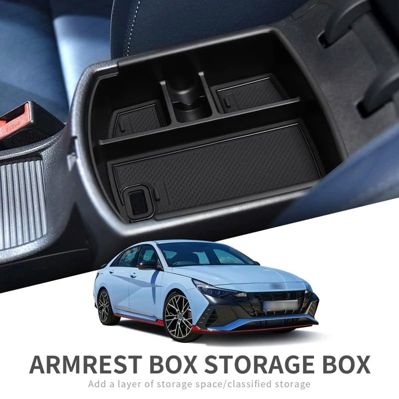 Per Hyundai I30/I30N 2021-2025 Auto Bracciolo Scatola di Immagazzinaggio Console Centrale Multifunzionale Organizzatore Vassoio Accessori Per Interni Auto