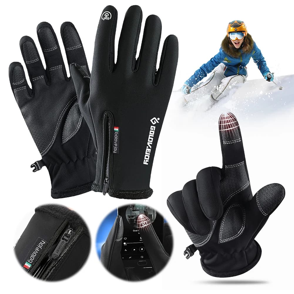 Guanti invernali Guanti da neve touch screen Guanti da moto resistenti al vento e all'acqua Guanti per climi freddi per uomo e donna
