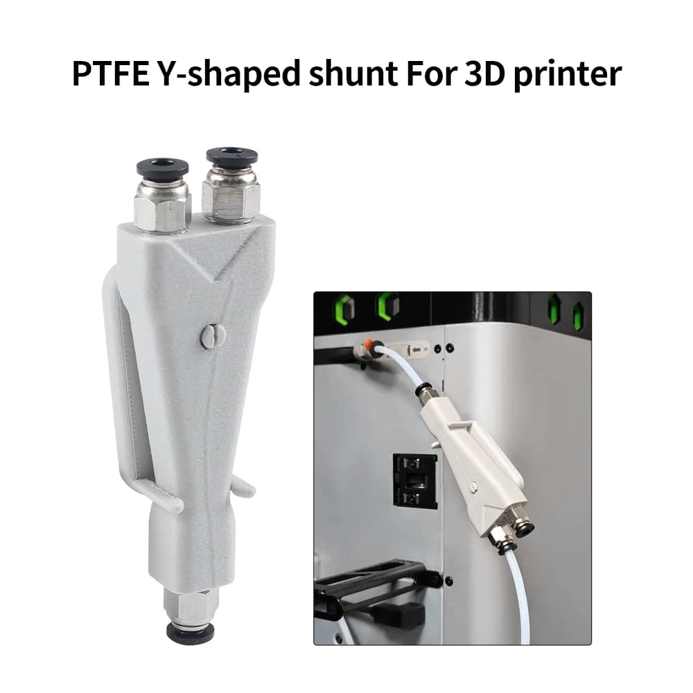 Shunt a Y in PTFE per Stampanti 3D: Previene l'Infiltramento e l'Annodamento, per Bobine Esterne, Trasferimento di Materiali Consumabili, Plastica Durevole, Facile da Usare
