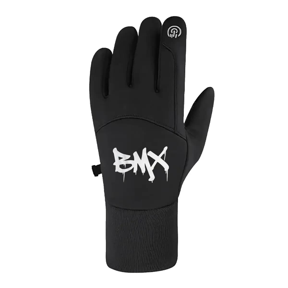 Guanti da ciclismo con grafica artistica stile Graffiti BMX Guanti da bicicletta con touch screen invernale