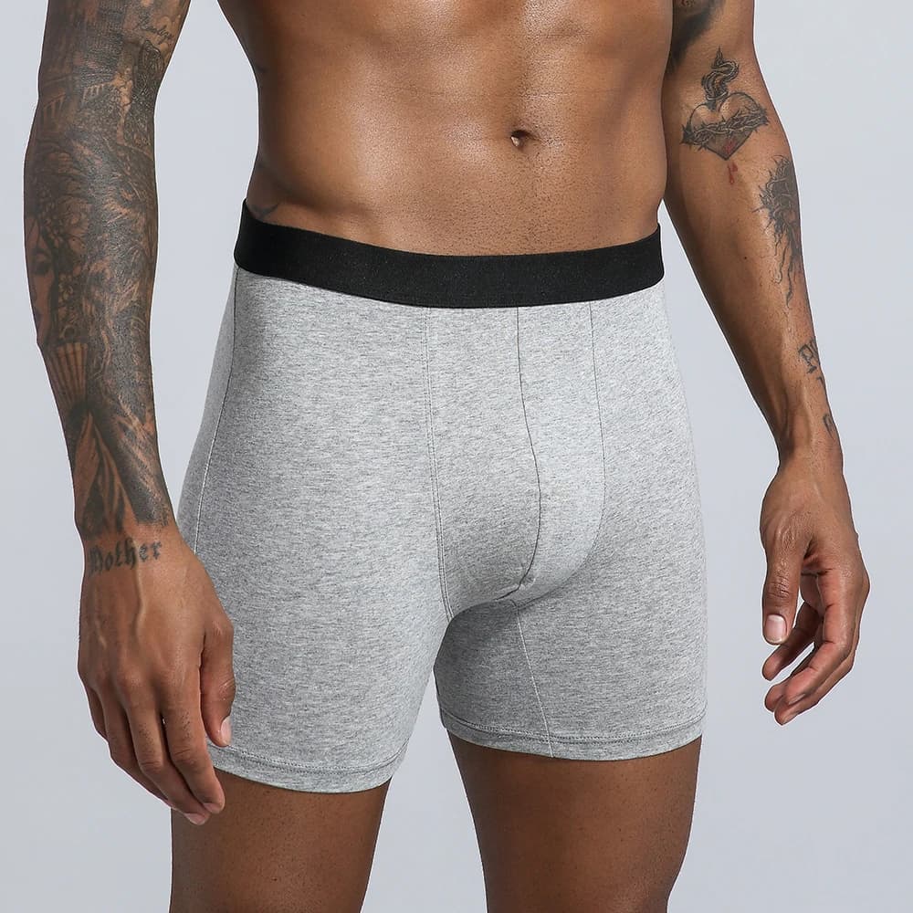 Boxer lunghi in cotone mutande da uomo Slip Boxer Uomo Sport Biancheria intima allentata intimo Uomo Lingerie sexy Plus Size Mutandine traspiranti boxer uomo white men boxer underwear