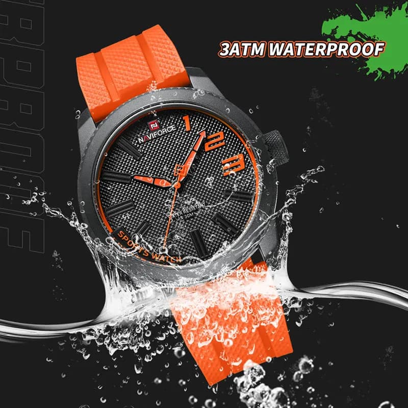 NAVIFORCE Nuovo Stile Popolare Cinturino In Silicone Orologi Al Quarzo Maschile Moda Casual Orologi Da Polso Impermeabili da Uomo Relogio Masculino