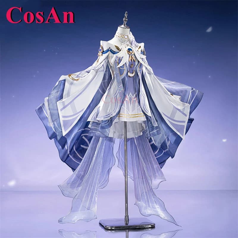 CosAn Game Genshin Impact Columbina Cosplay Costumes Moon Maiden Elegant Gorgeous Battle Dress Activity Role Play Clothing S-XL