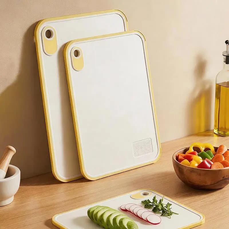 Wheat Straw Double-Sided Cutting Board Home Kitchen Anti-mildew Anti-slip Edge Hanging Hole Sticky Board