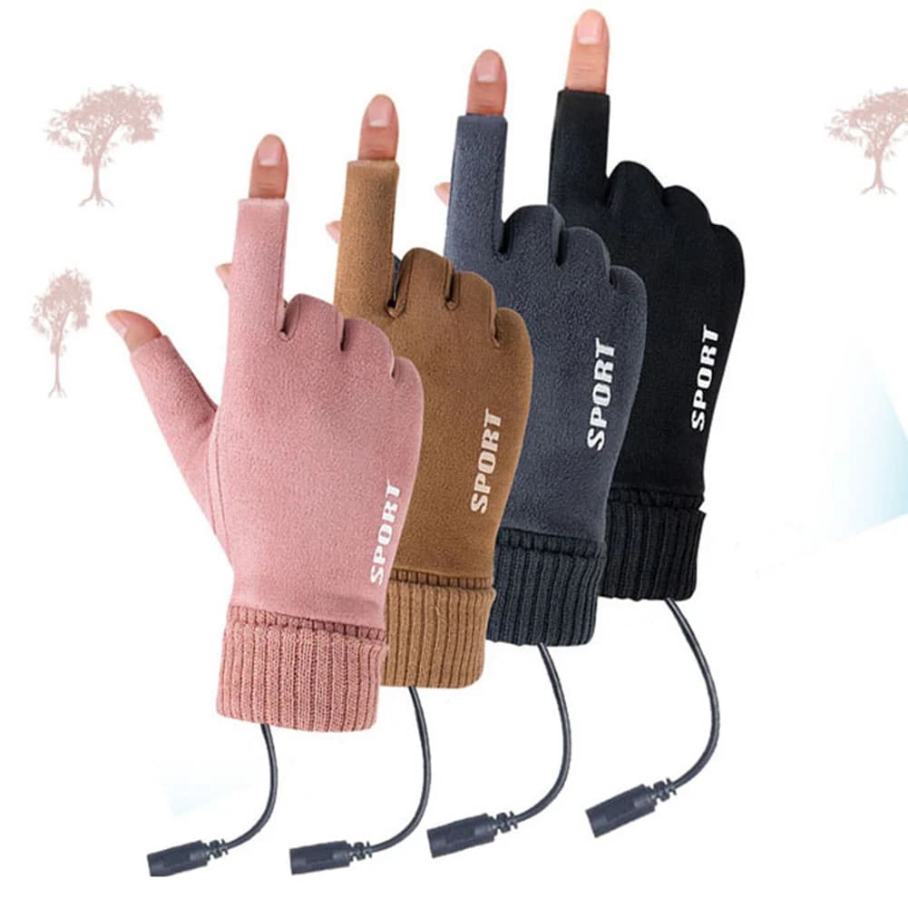 Touch Screen scaldamani elettrico riscaldato antiscivolo USB ricaricabile guanti da moto riscaldati guanti riscaldati a 2 dita per donna uomo