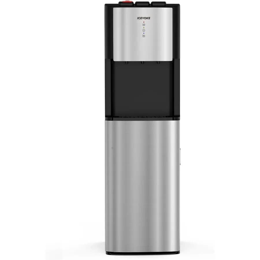 Dispenser self-cleaning water cooler with low loading for 5 Gallon bottles - 3 Temperatures with Cold Benches for Kids Safet Hot Environments