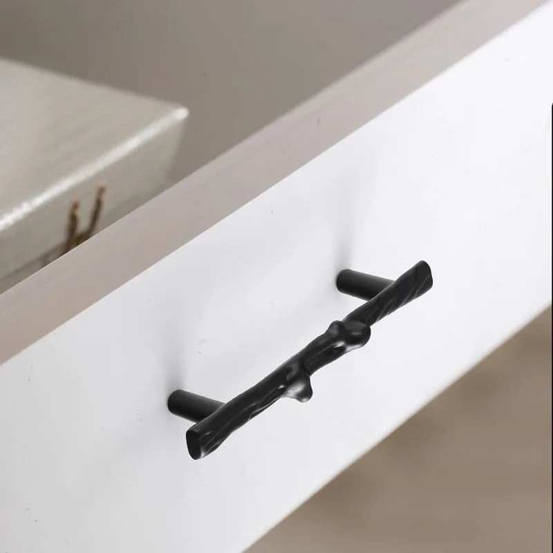 Maniglia per armadio Nordic Branch Maniglie moderne per cassetti in bronzo nero per porta dell'armadio