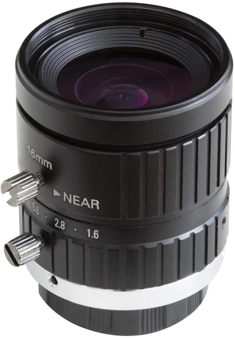 Arducam lens with C connection for high quality Raspberry Pi camera, focal length 16 mm with manual focus and adjustable opening