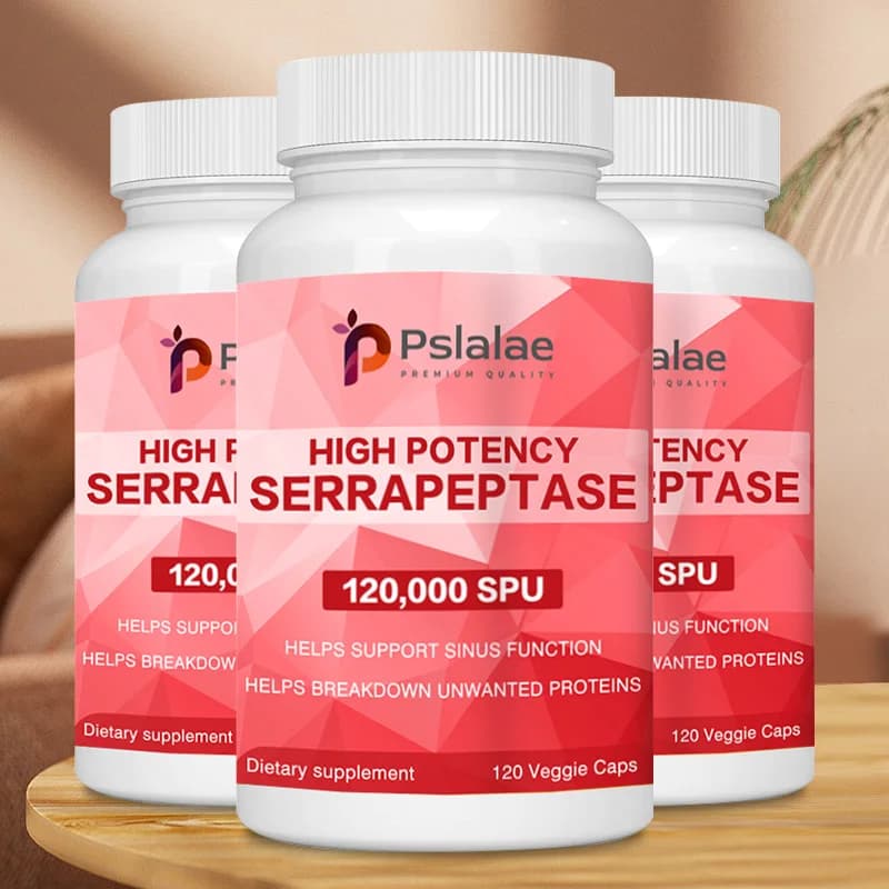 Capsule di Serratiopeptidasi ad Alta Potenza - Promuove la Salute Respiratoria, Decomprime le Proteine, Favorisce la Digestione, Senza Glutine