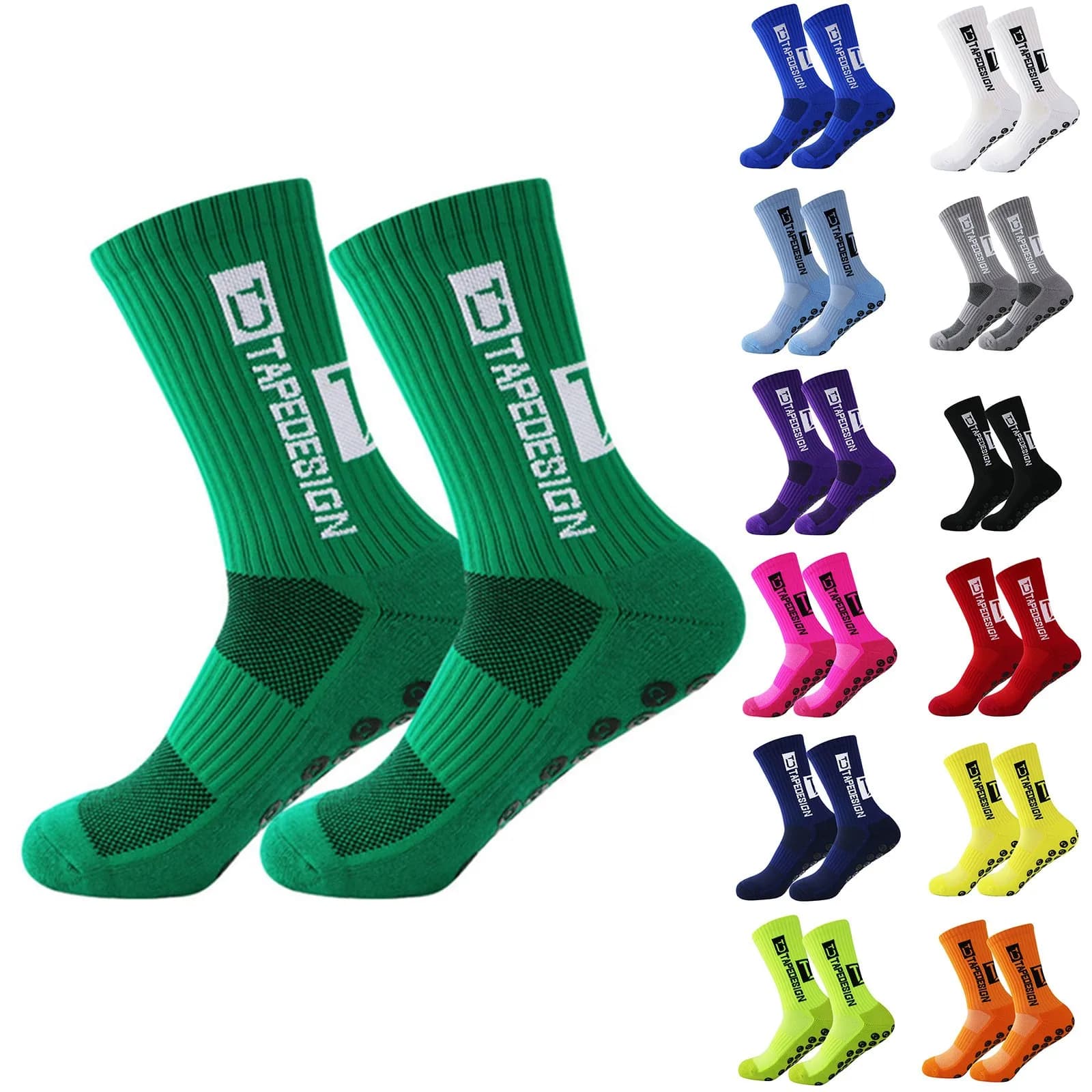 1 pair of professional football socks, thick towel bottom eliminates glue smell to prevent sliding football socks, sports socks with grip