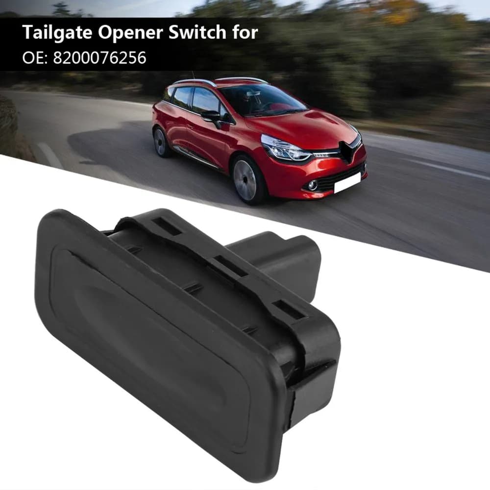 Plastic Tailgate Boot Opener Switch Black Durable Tailgate Switch 8200076256 Boot Switch for Renault Megane
