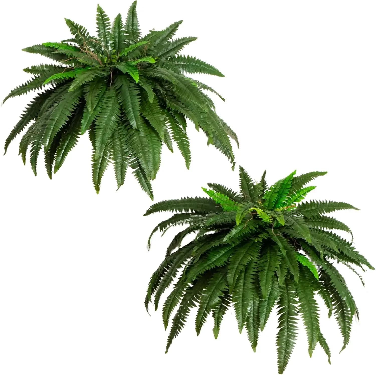 Set of 2 Large Artificial Plants of Boston Sweatshirt with 67 Sheets, Realistic Fin Climbing Plants for Home and Office Decorations