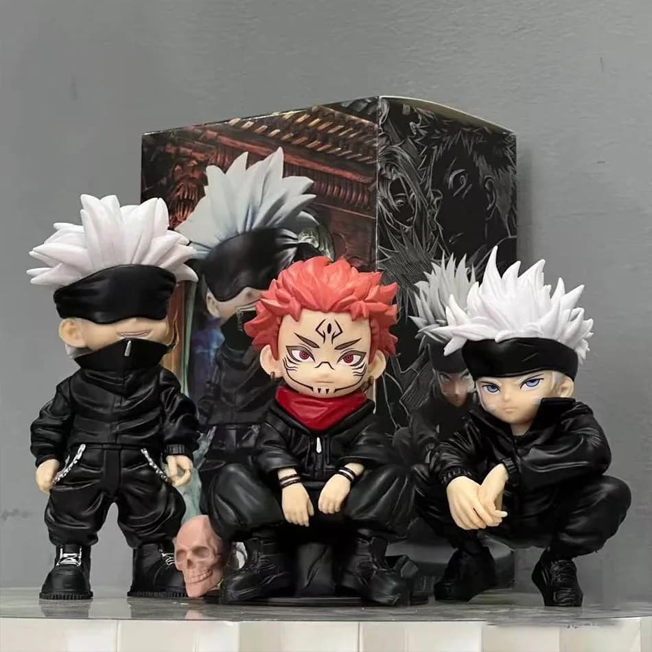 Set di Action Figure Anime Jujutsu Kaisen 3 Stili - Satoru Gojo & Sukuna Lord of the Curse Modelli Collezionabili Giocattoli per Fan